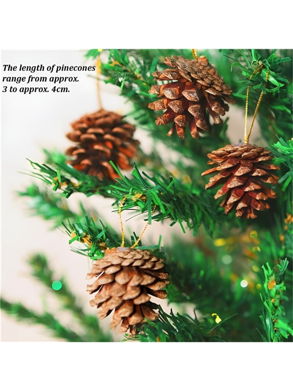 27 Pieces Mini Pine Cones Christmas PineCones Natural Hanging Ornament
